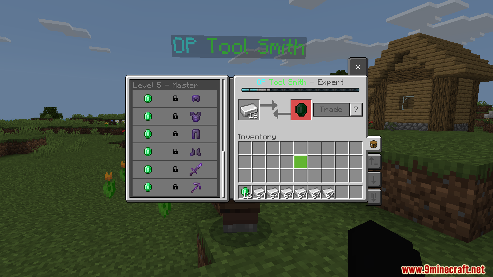 Unlock powerful Netherite armor and tools at the final trade level
