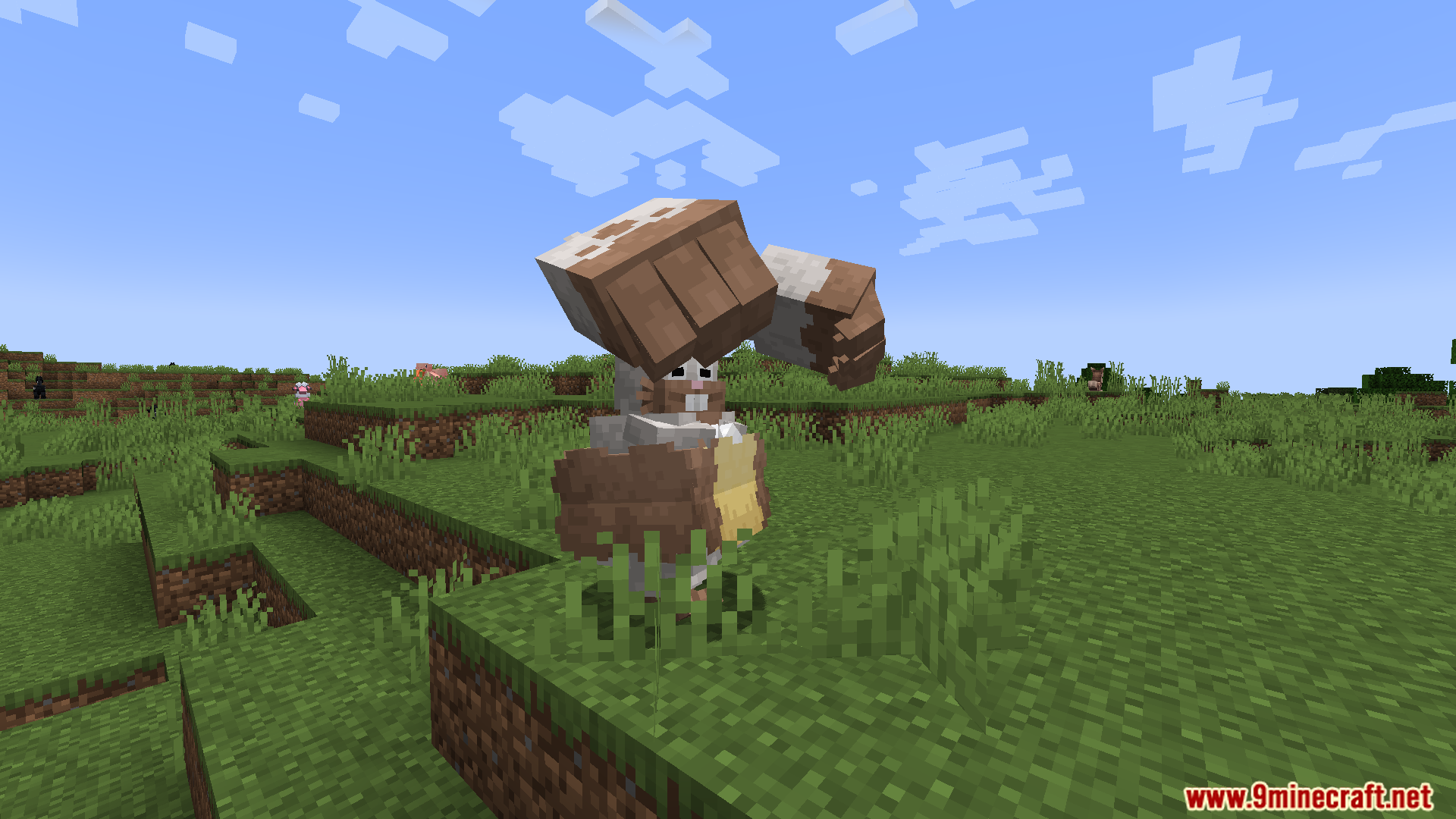 A large golem-like creature with powerful brown arms