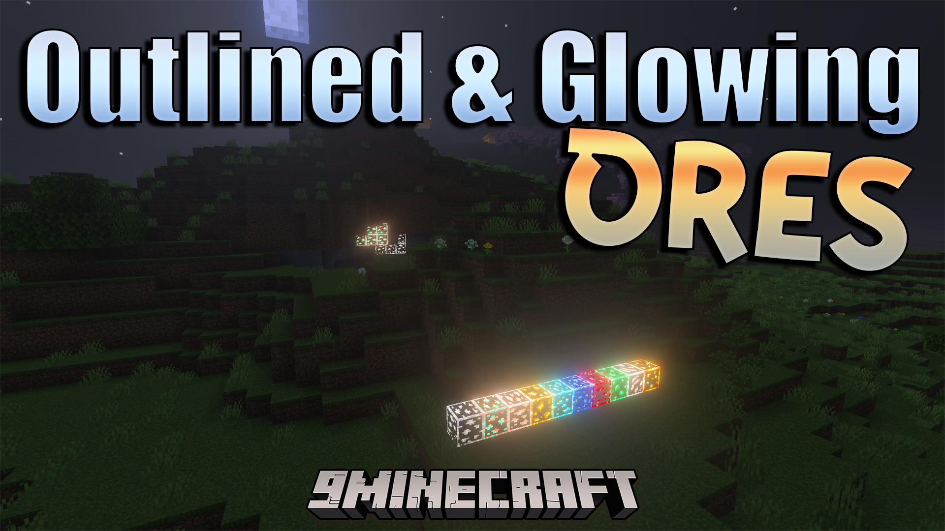 Outlined and Glowing Ores Texture Pack
