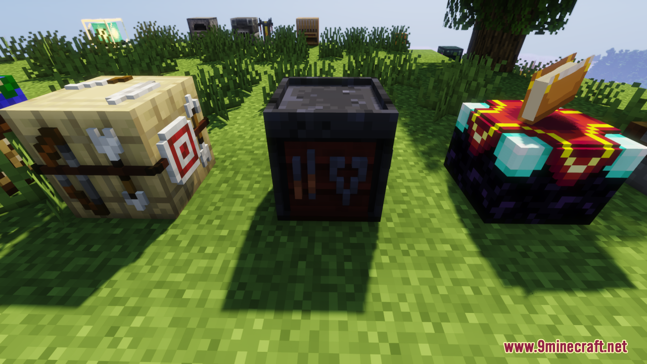 3D models for fletching, smithing, and enchanting tables
