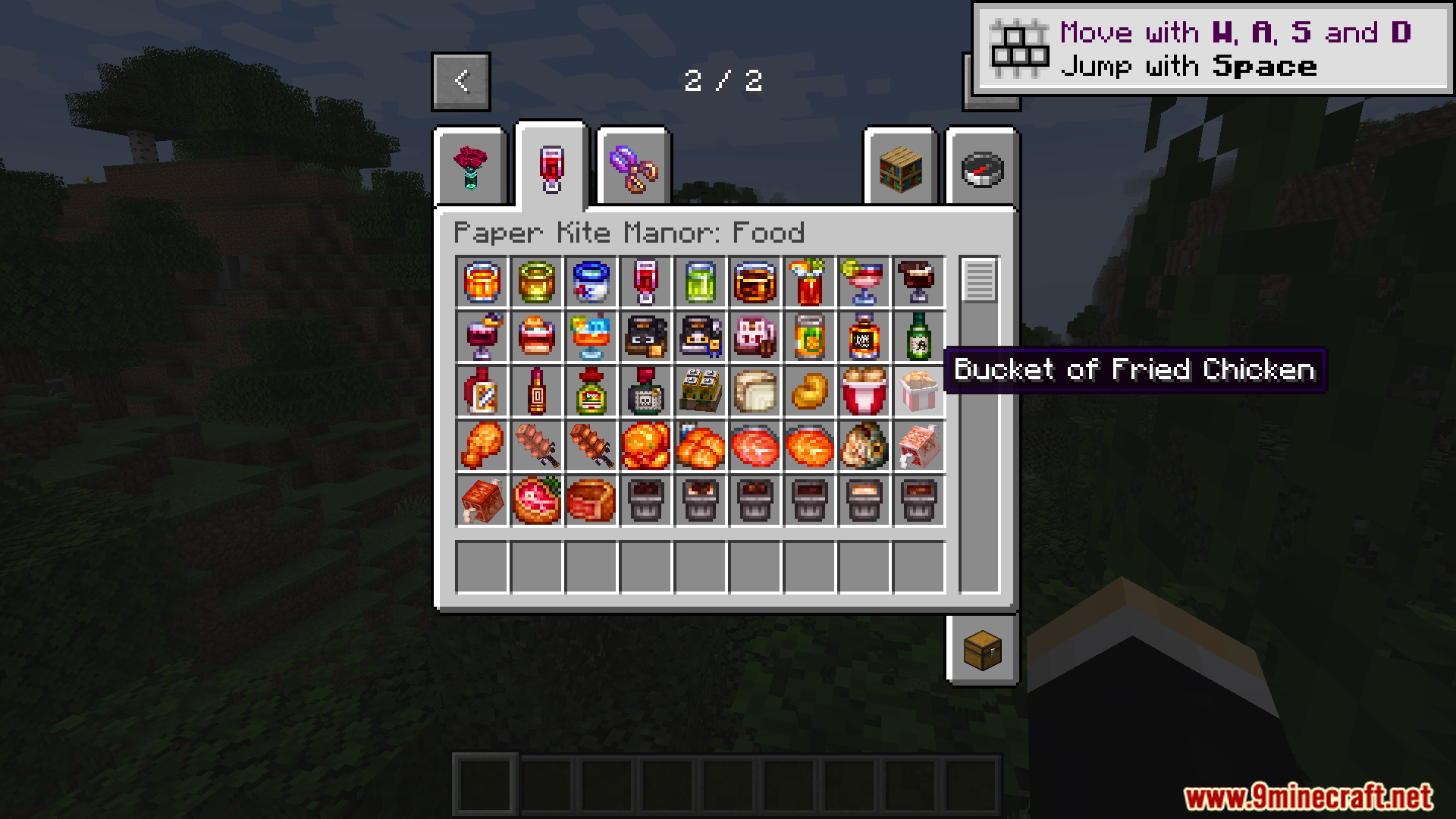 New placeable food items like a bucket of fried chicken