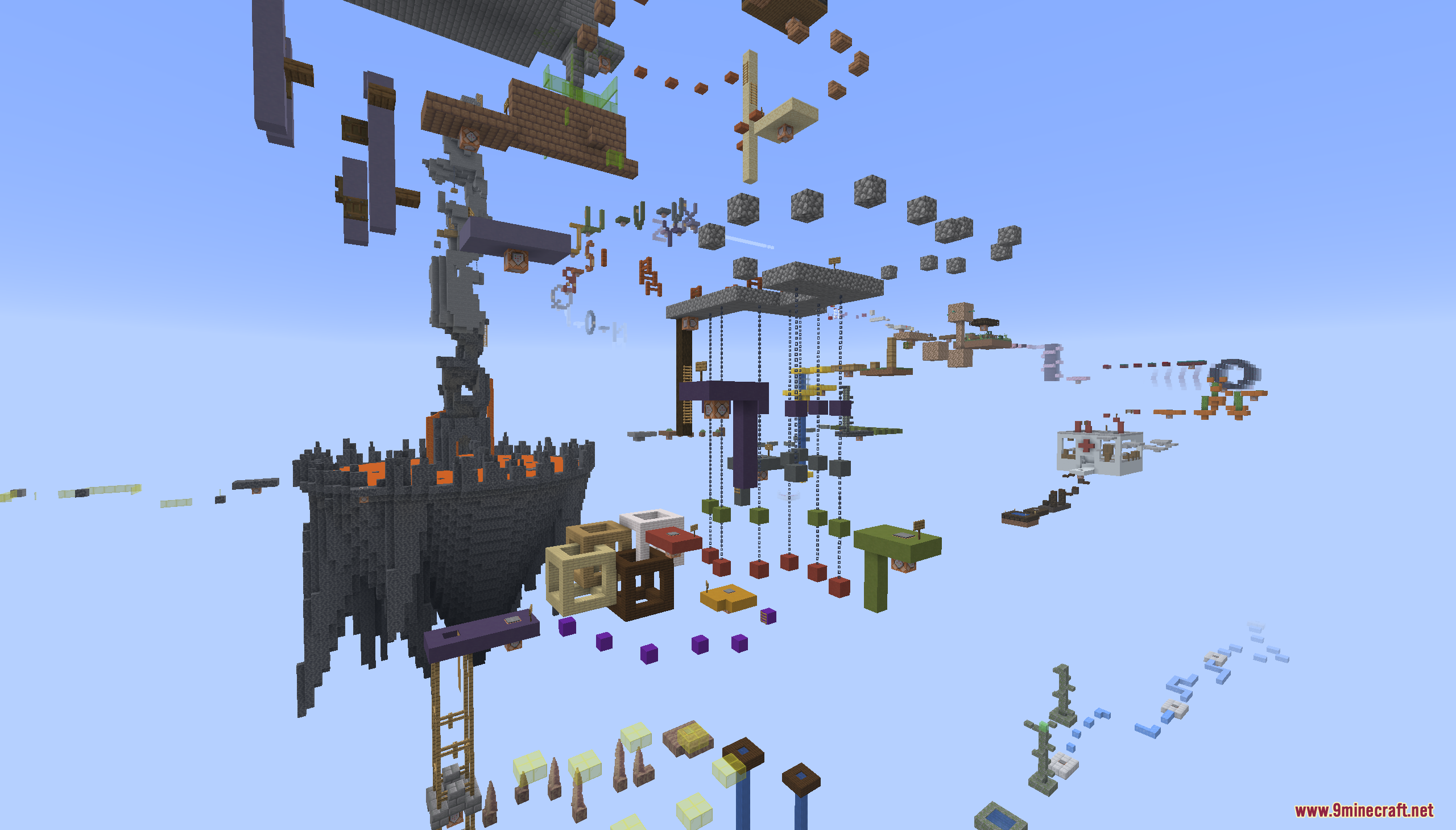 Parkour Travel Map Screenshot 7 Complex floating parkour course in Parkour Travel Map