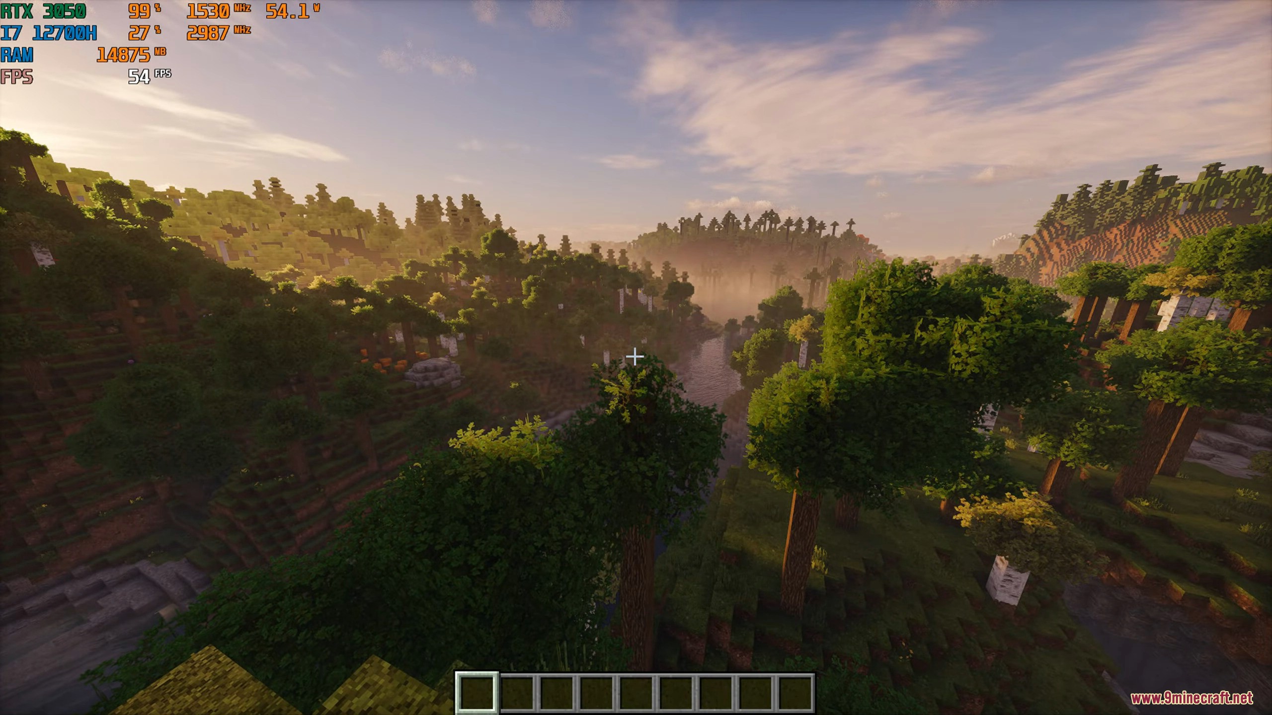 Lush forest landscape featuring high resolution textures and realistic lighting effects