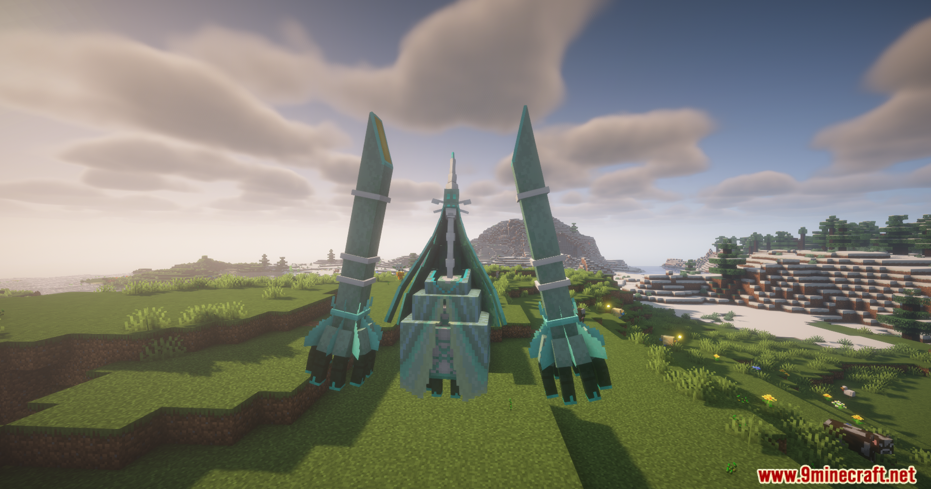 The back of the Iron Crown model in a field