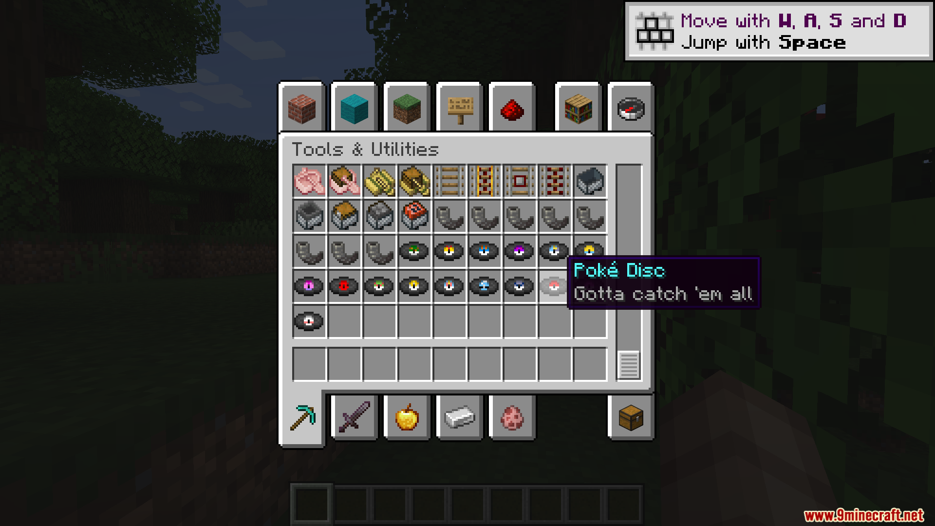 Poke Discs Resource Pack Screenshot 2 Viewing the custom music disc item inside the creative mode inventory