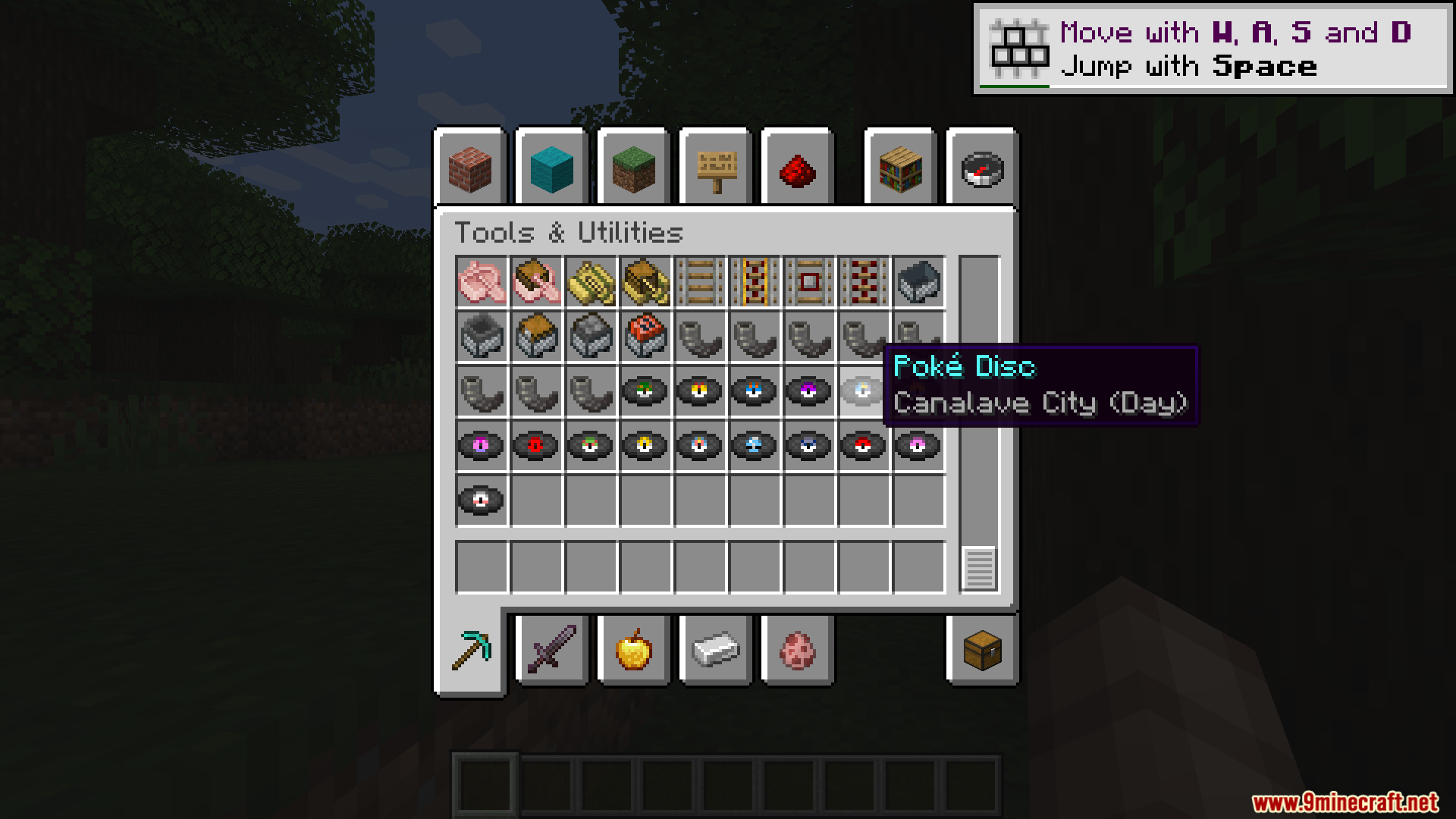 Poke Discs Resource Pack Screenshot 3 Viewing the custom Poke Disc for Canalave City Day in the creative inventory