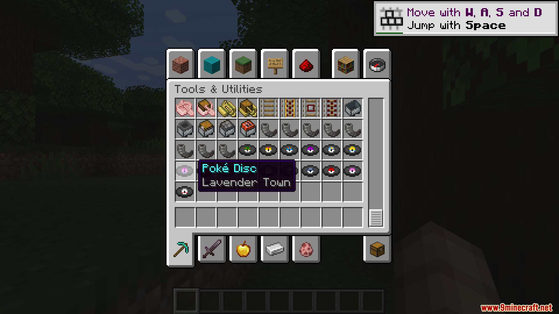 Poke Discs Resource Pack Screenshot 5 Player viewing a custom music disc named Lavender Town in inventory