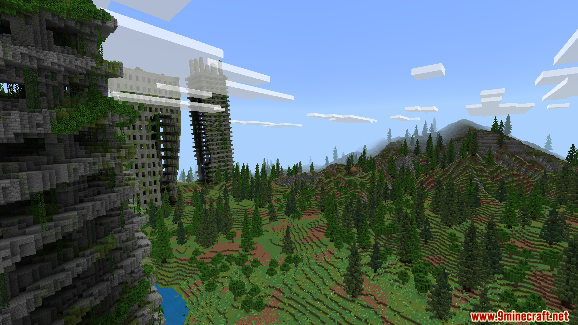 Travel outside the city limits to find normal forested mountain terrain