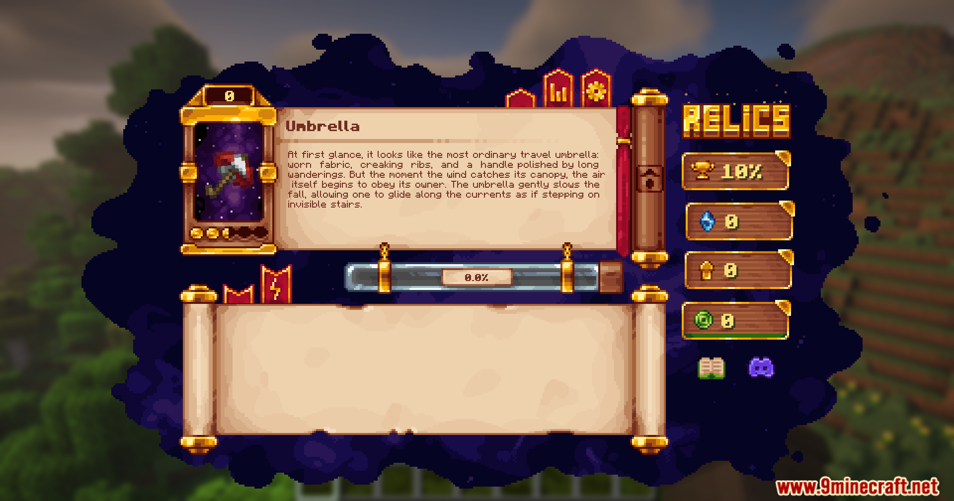 Umbrella relic item with its unique description