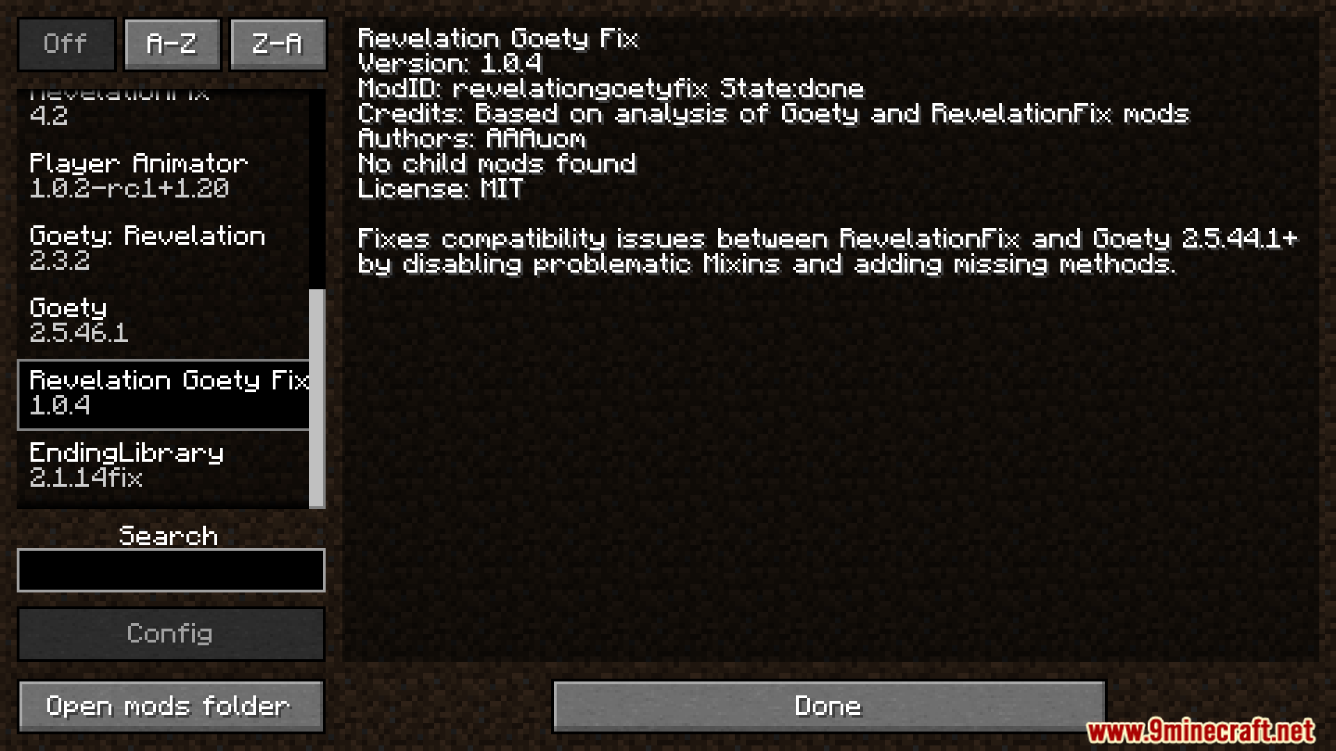 Revelation Goety Fix Mod Screenshot 1 Revelation Goety Fix Mod Screenshot 1