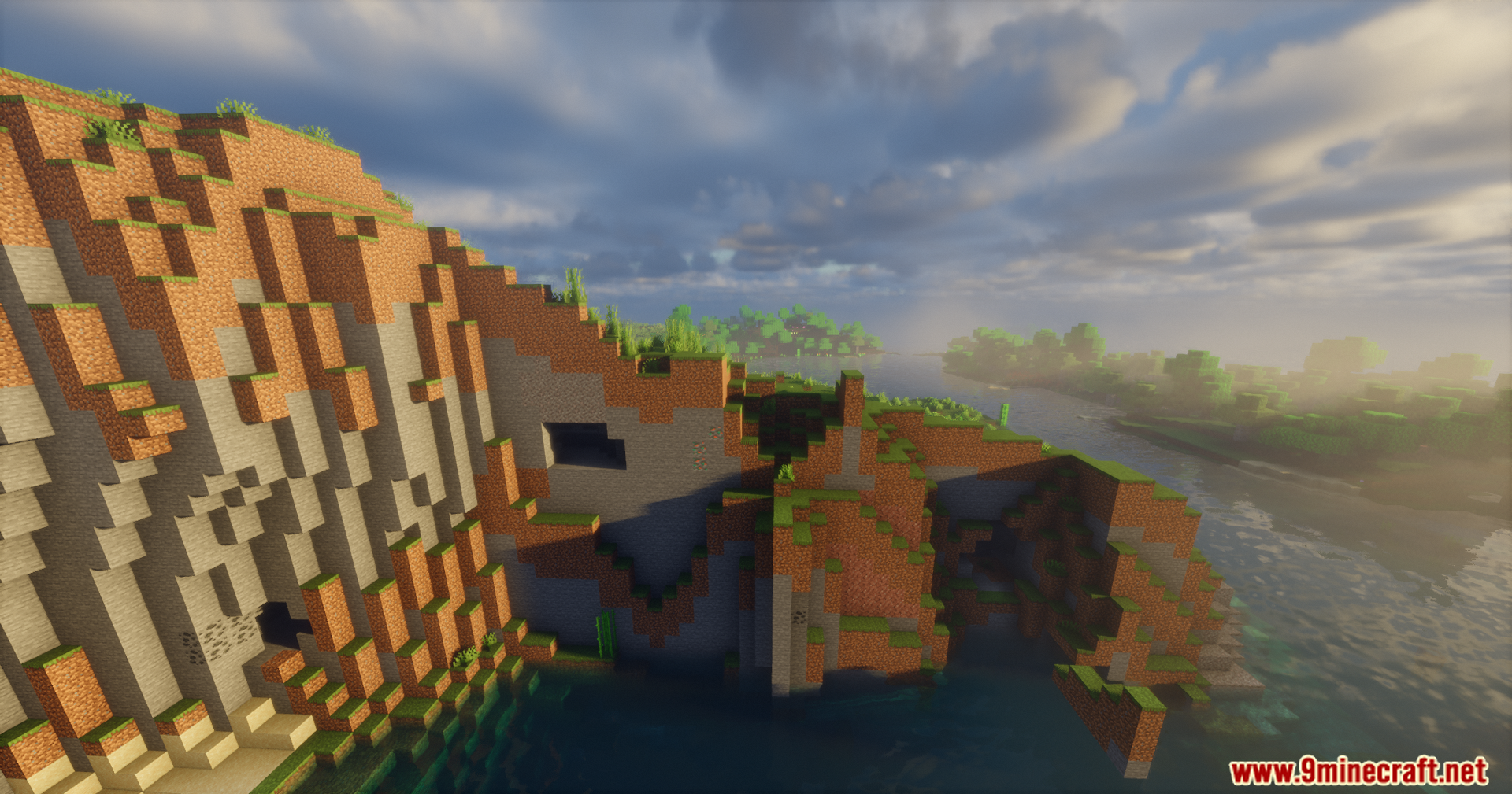Rrtt217 S Hdr Mod Screenshot 9 Steep dirt cliff next to water with realistic lighting and shadows