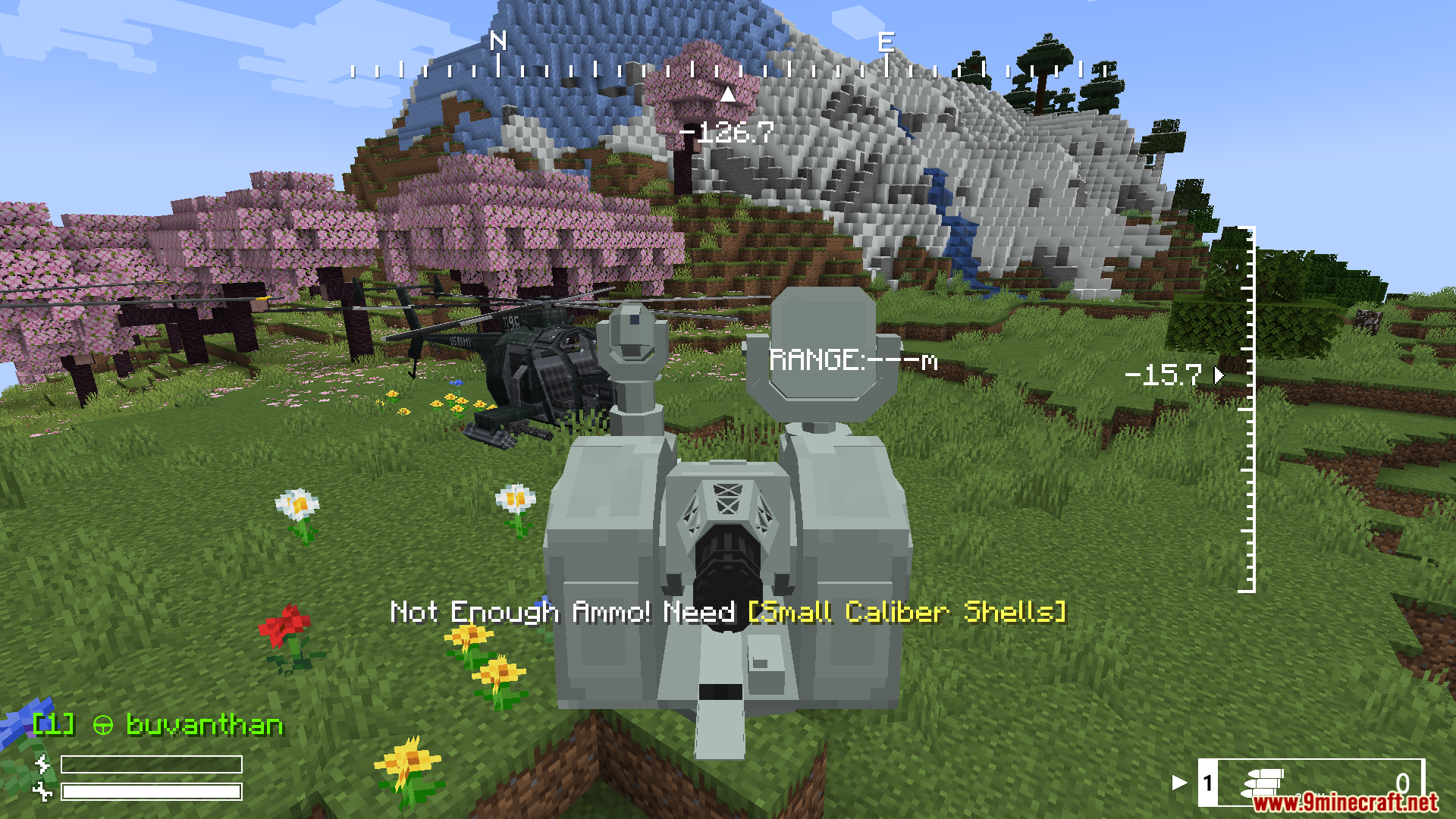 Player aiming a turret from SBW Frontline Combat Pack
