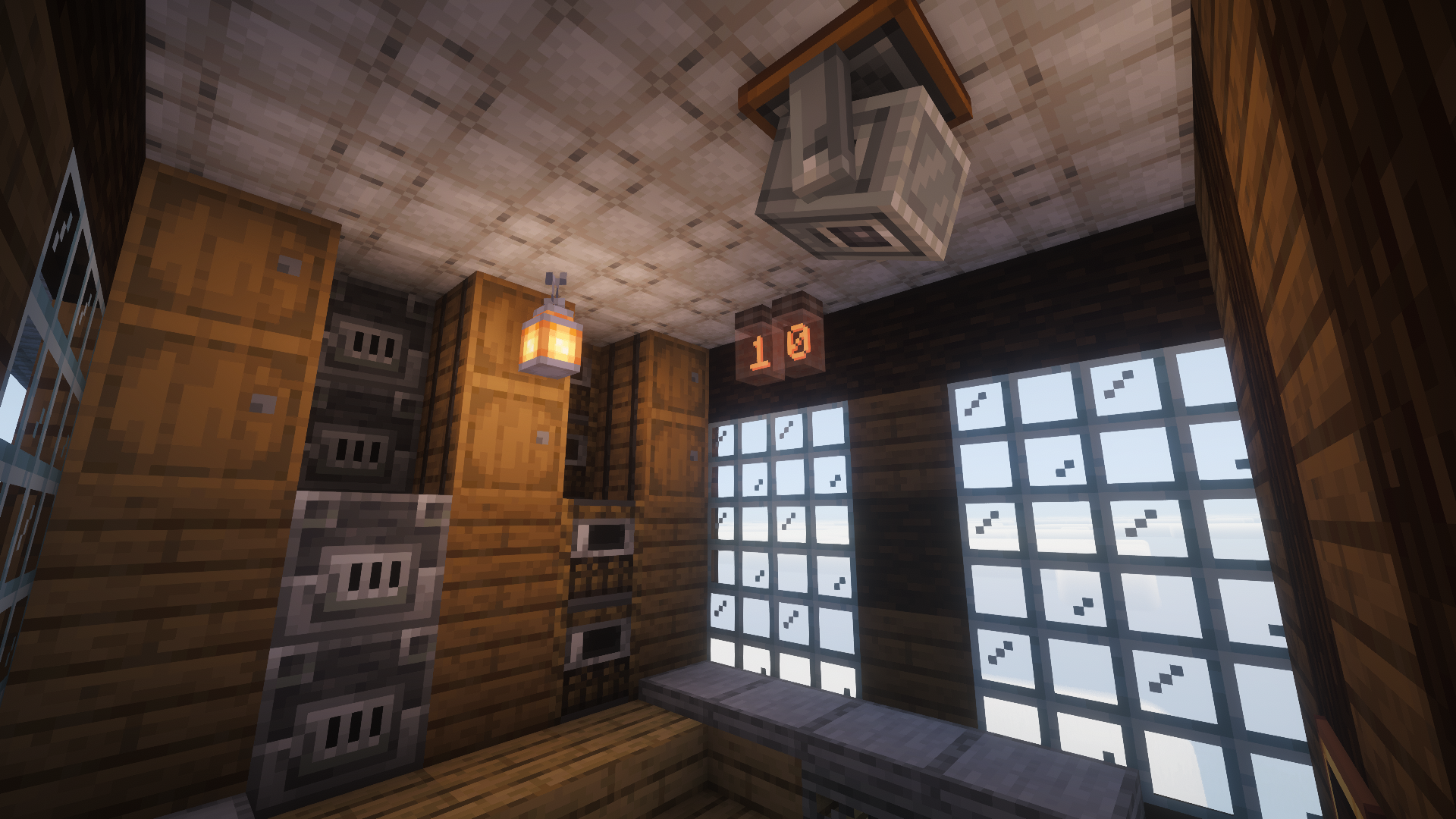 SS Pushing Wind Schematic Screenshots 2 A detailed kitchen area inside the blimp with furnaces and storage barrels