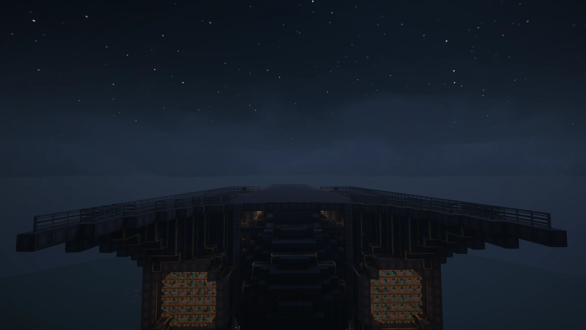 Wide runway and landing pad on the upper deck of an airship