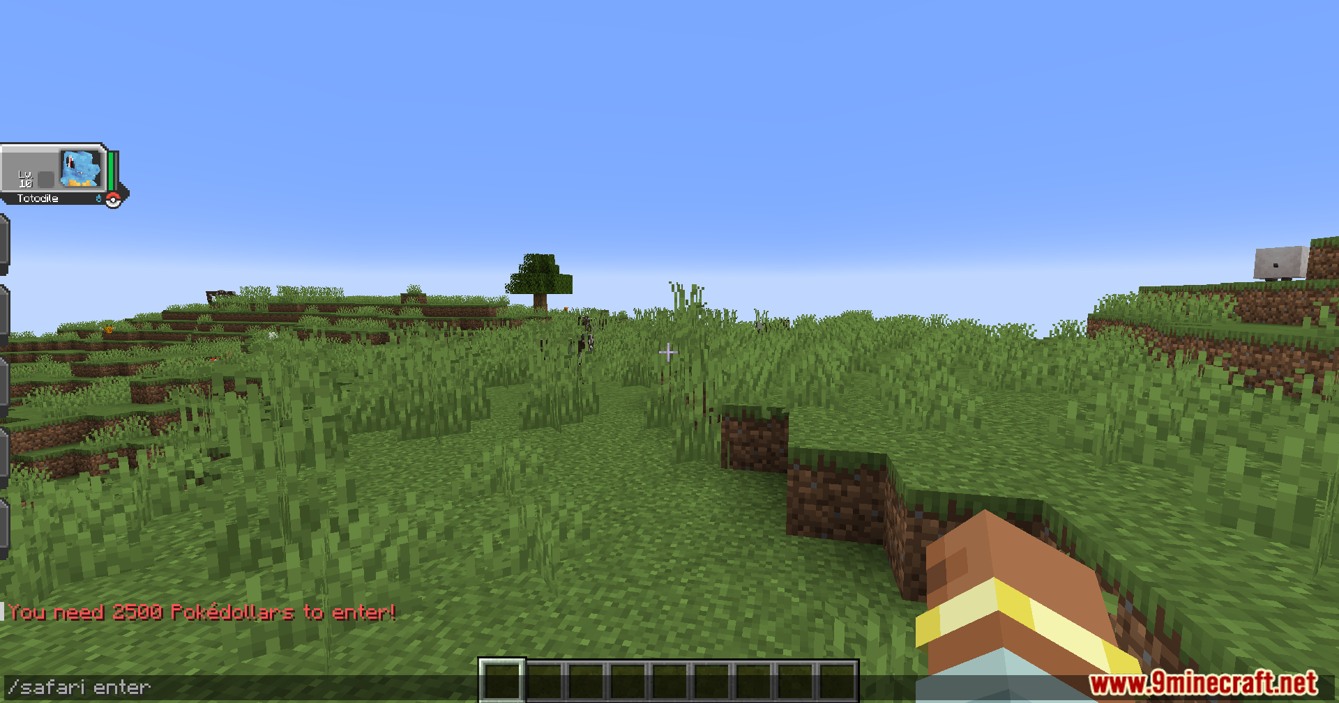 Player needs 2500 Pokédollars to enter the safari