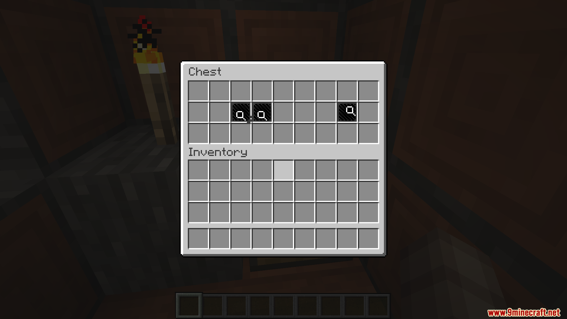 Search Carefully Mod Screenshot 12 Chest inventory displaying three magnifying glass icons during the searching process