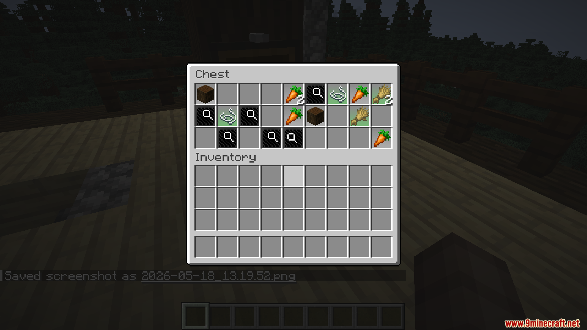 Search Carefully Mod Screenshot 7 Chest inventory displaying hidden items marked with magnifying glass icons