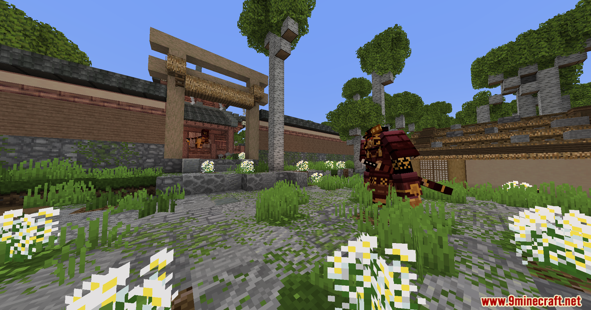 Sengoku Jidai Mod Screenshot 17 Sengoku Jidai Mod adds samurai armor and traditional Japanese structures to the world