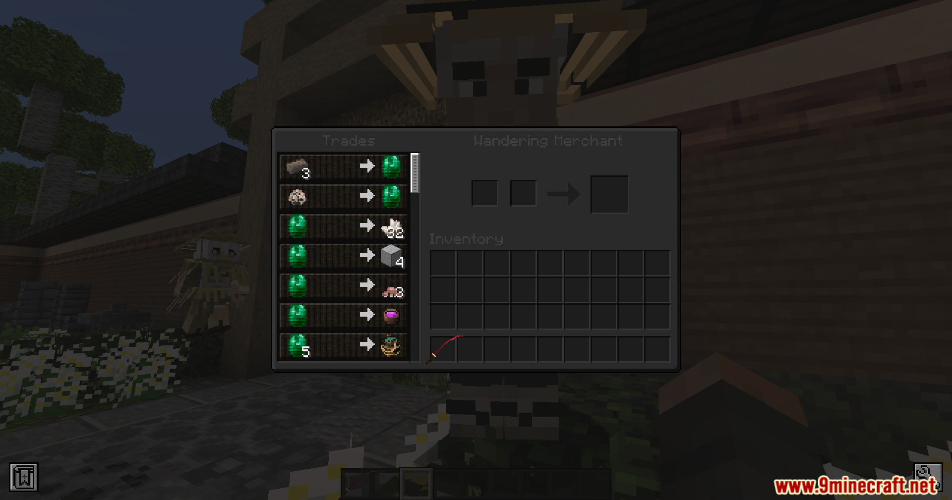 Sengoku Jidai Mod Screenshot 19 Custom trading menu for a Wandering Merchant in the Sengoku Jidai Mod
