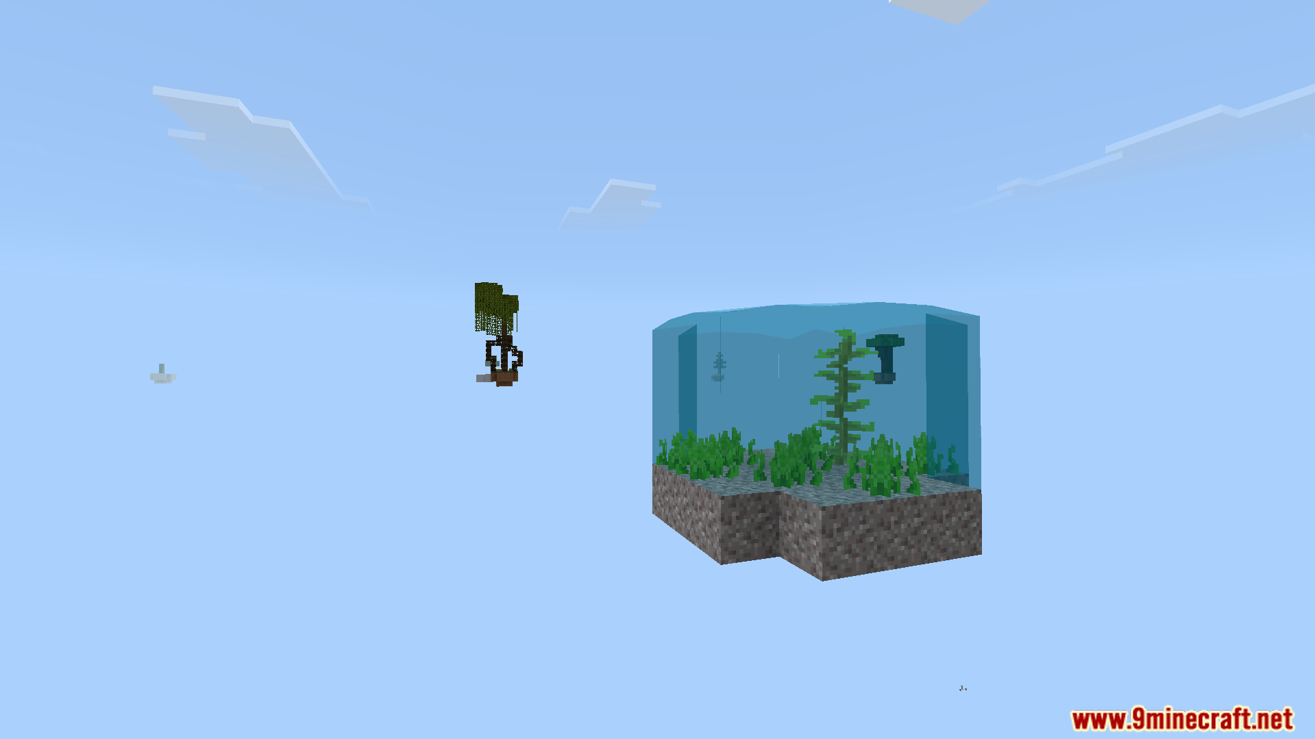 A custom island with a special layout and limited resources