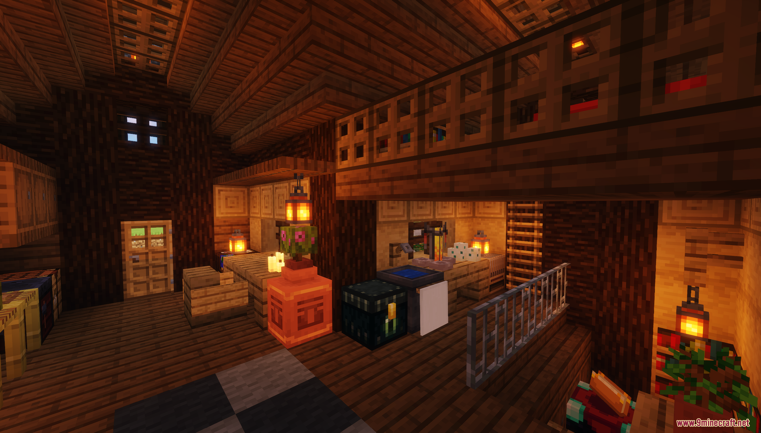 Detailed interior of the Small Starter House Map with crafting stations