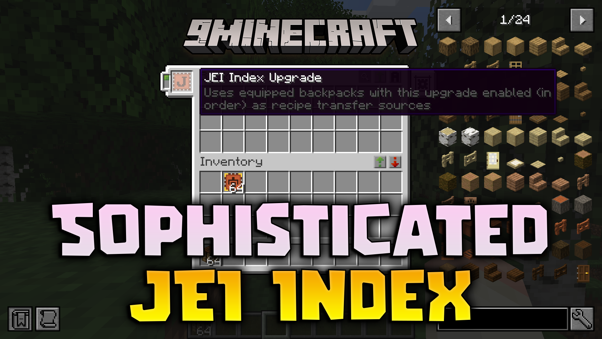 Sophisticated JEI Index Mod