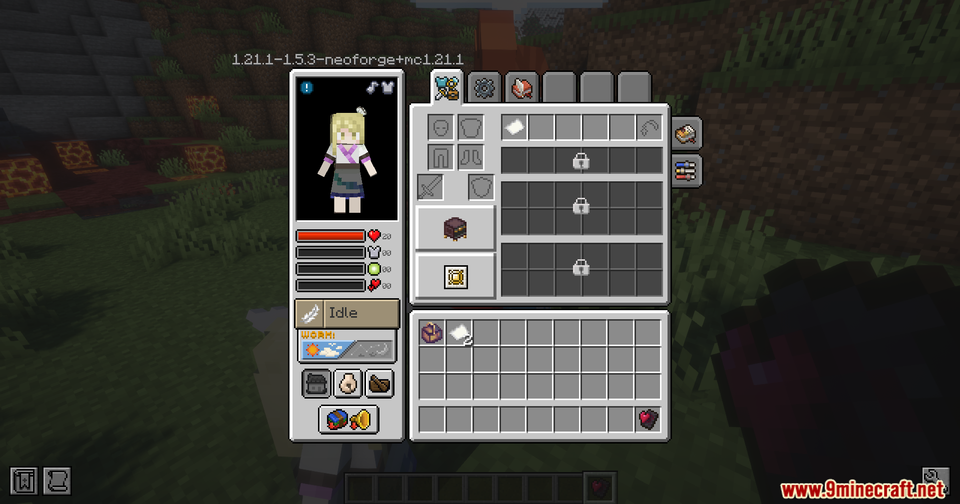Spice of Life Maid Mod Screenshot 12 Player viewing another maid's inventory and stats menu