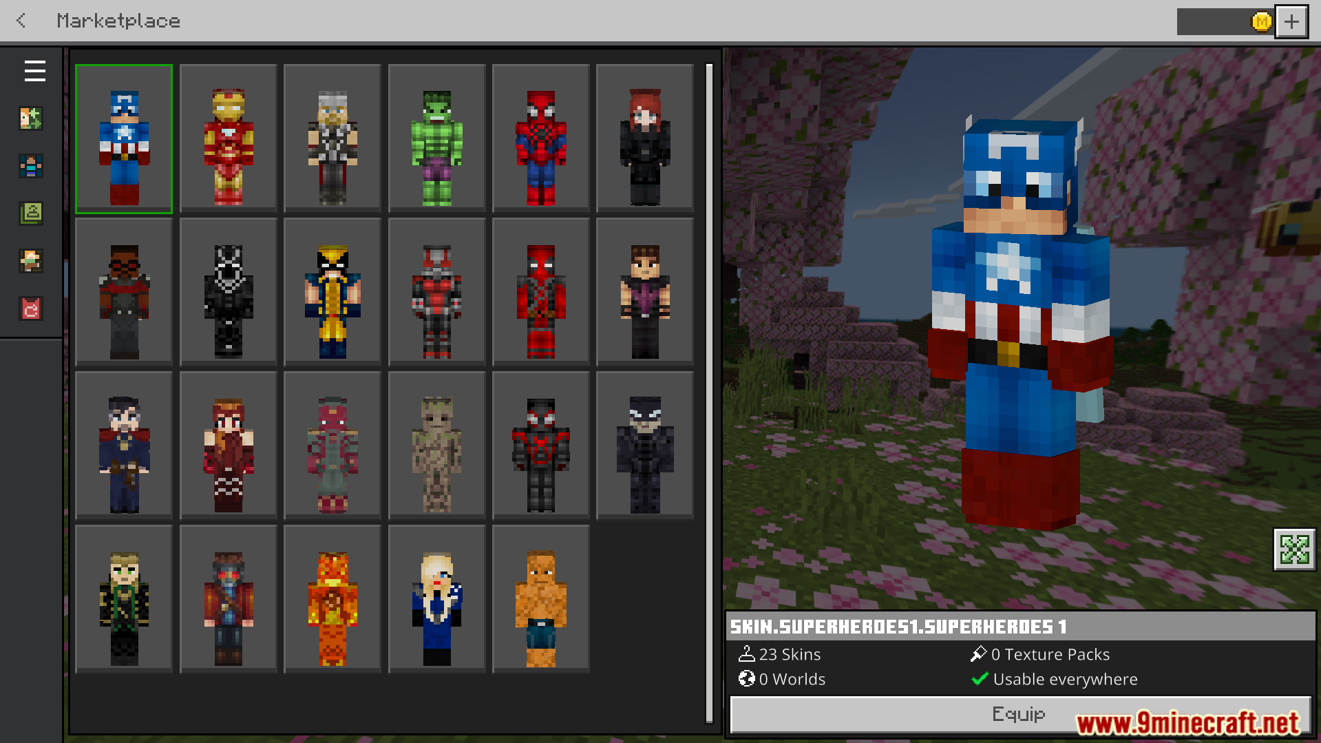 Dress up and explore your world as the hero Captain America