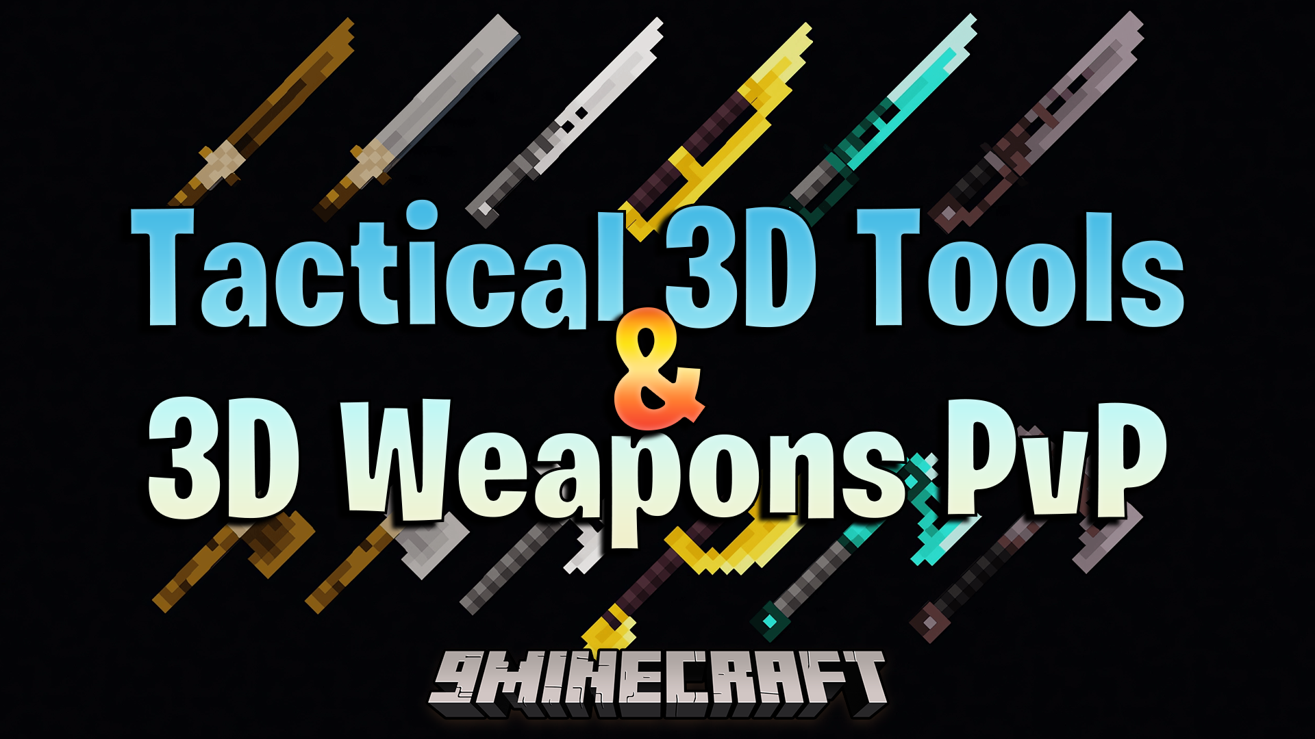 Tactical 3D Tools and 3D Weapons Pvp Texture Pack