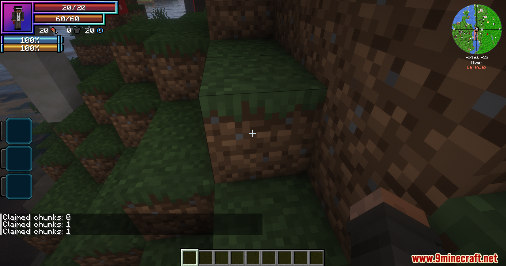 Tensura Compat Ftb Mod Screenshot 4 Player viewing the current number of claimed chunks in chat