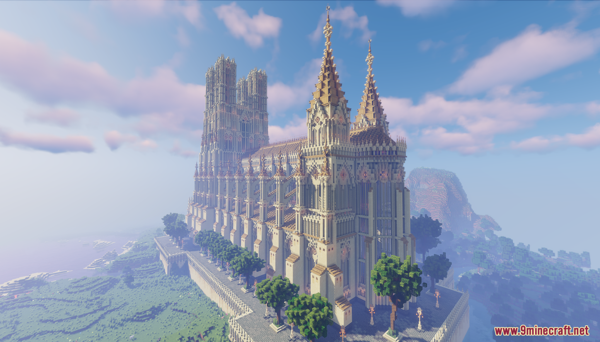 The First Cathedral Map Screenshot 6 Rear view of the large cathedral showing long walls and pointed spires