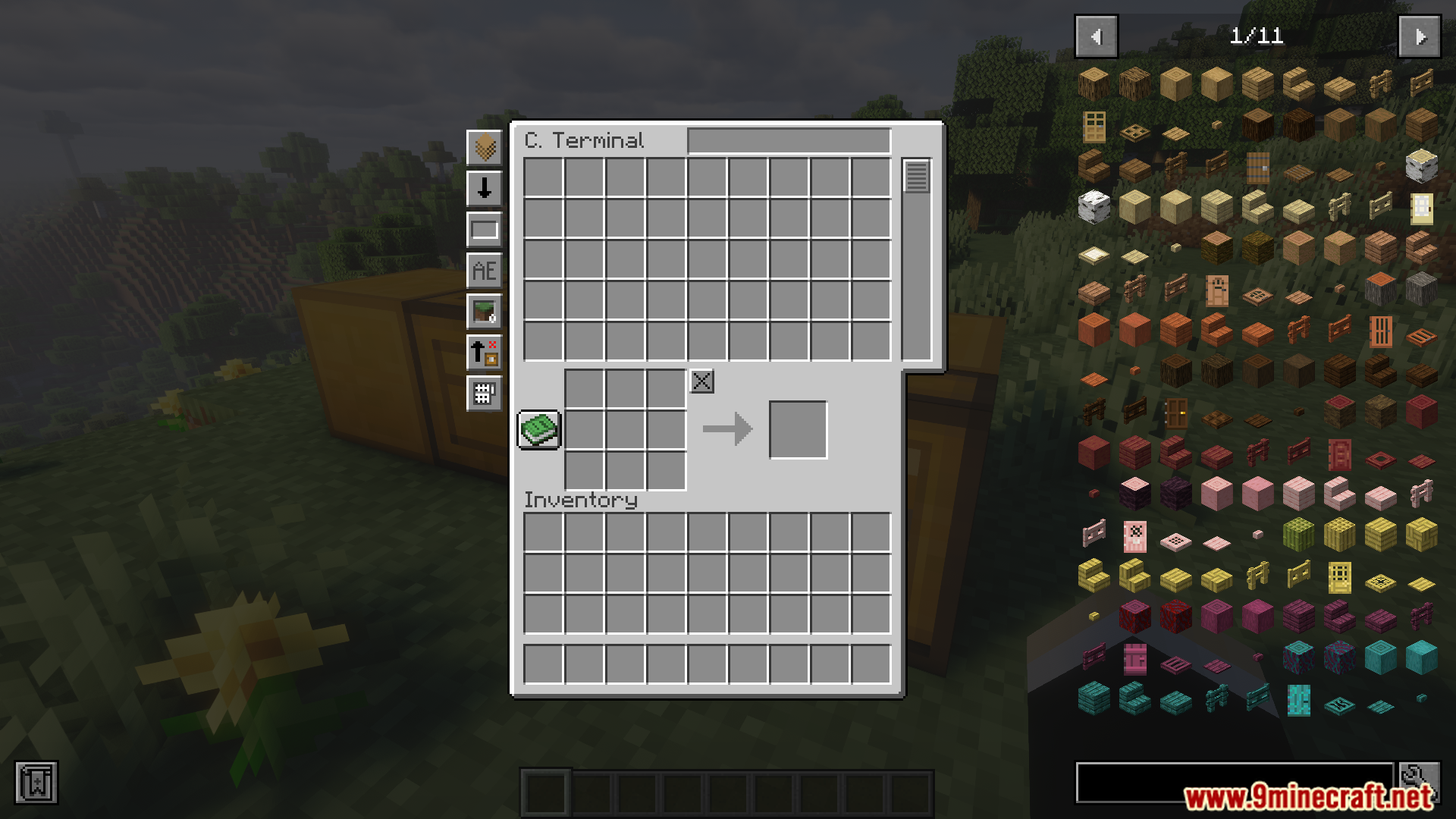 Tom's Storage mod crafting terminal user interface