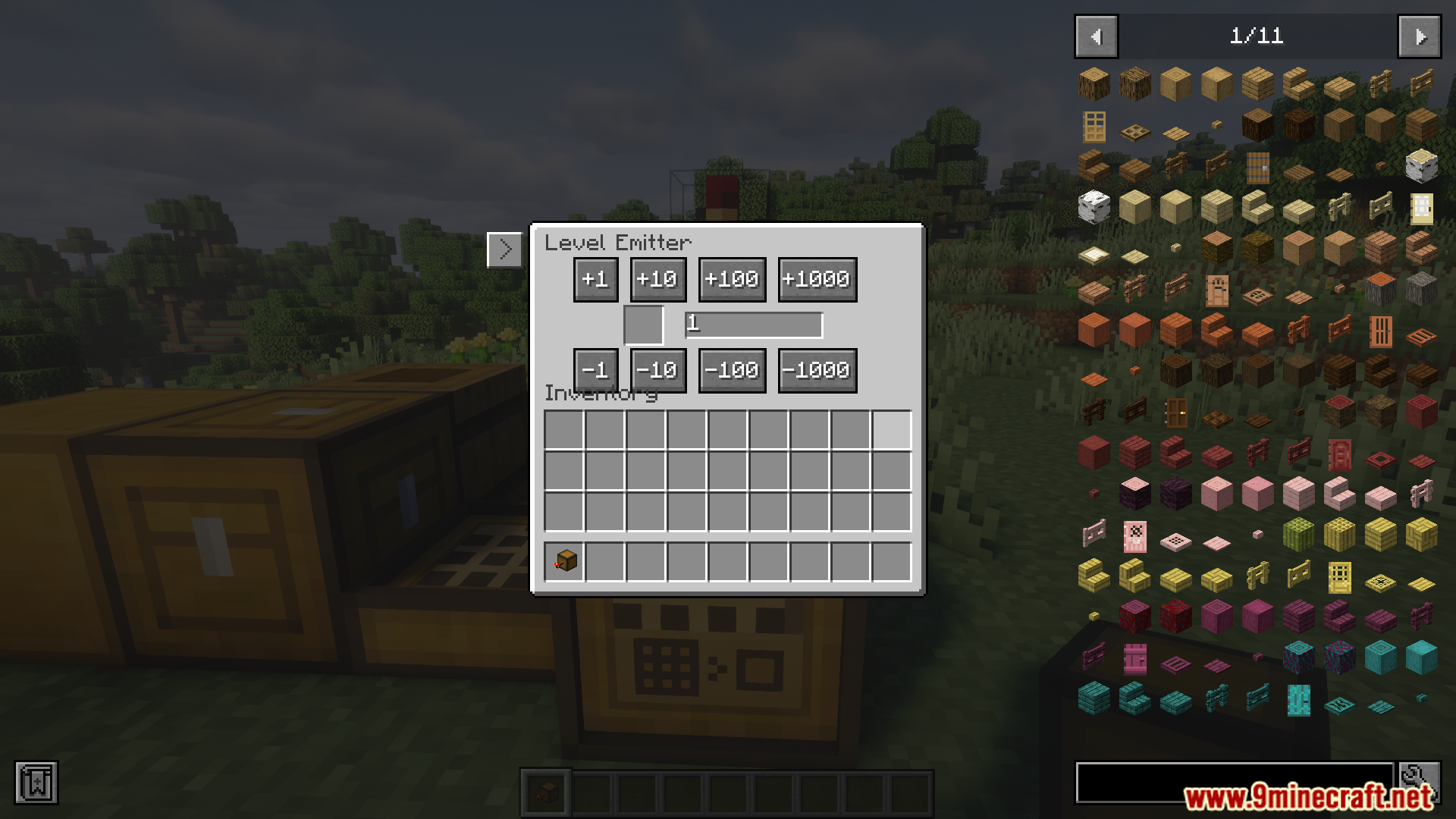 Configuring an item count in the Level Emitter