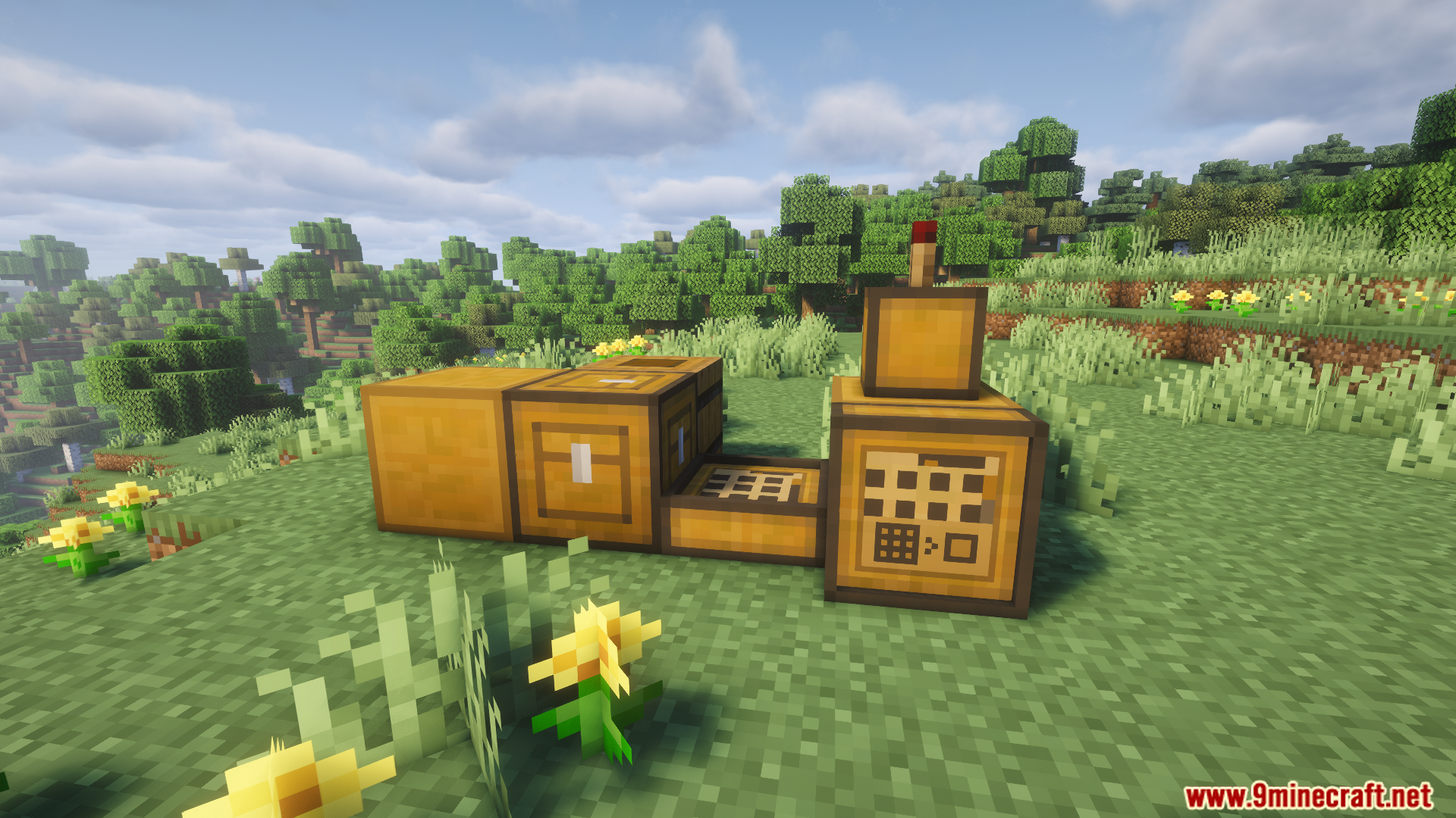 The storage system emitting a redstone signal