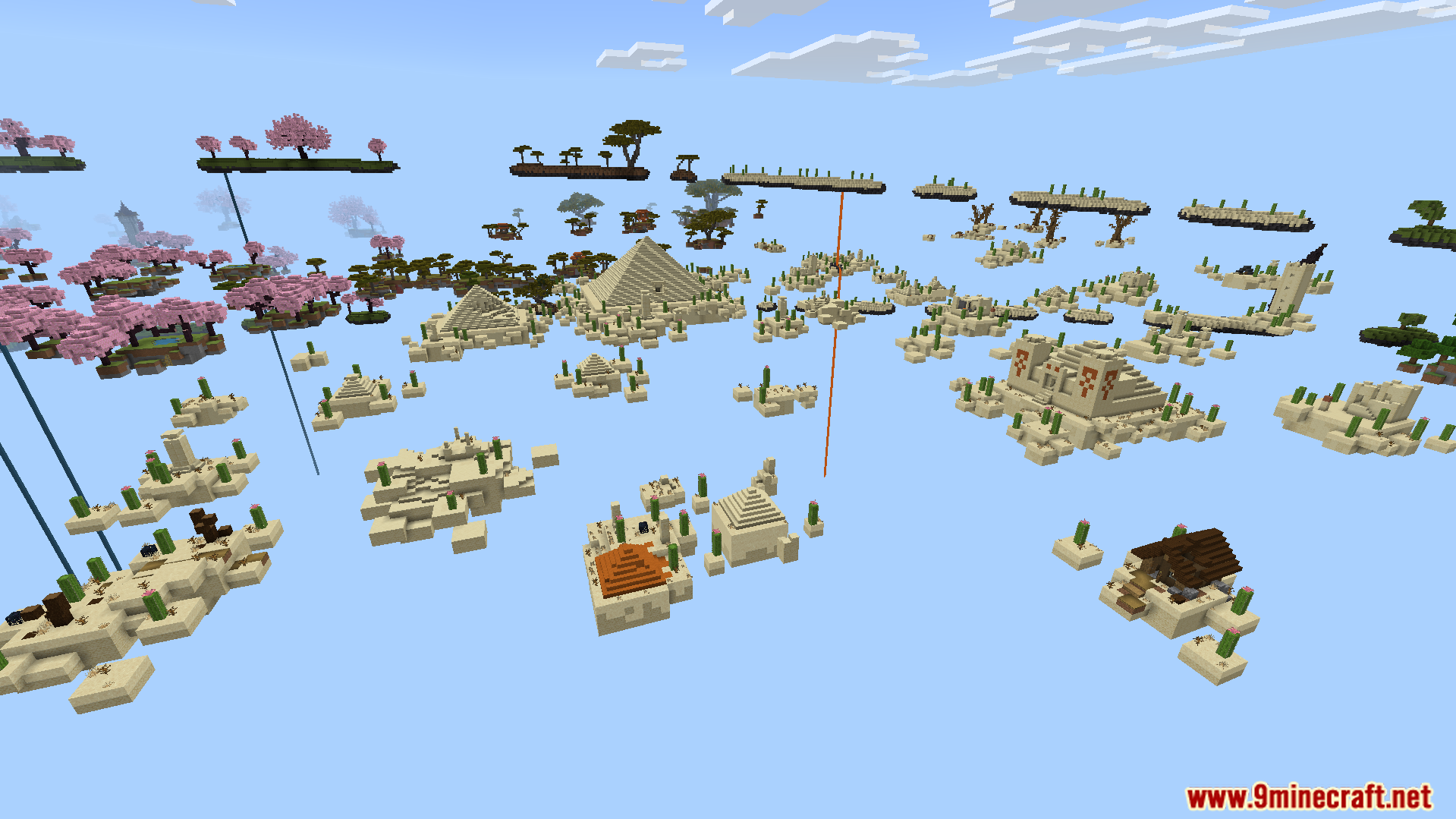 Discover custom desert structures hidden throughout the floating world