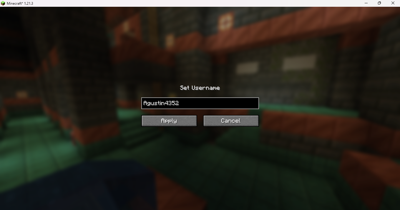 UI-Utils Advanced Mod Screenshot 2 Setting a custom username using a popup menu interface in the game
