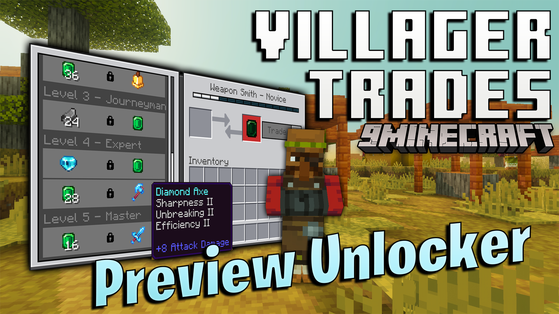 Villager Trades Preview Unlocker Texture Pack