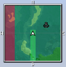 VoxelMap displaying player location and nearby ship wreck icon