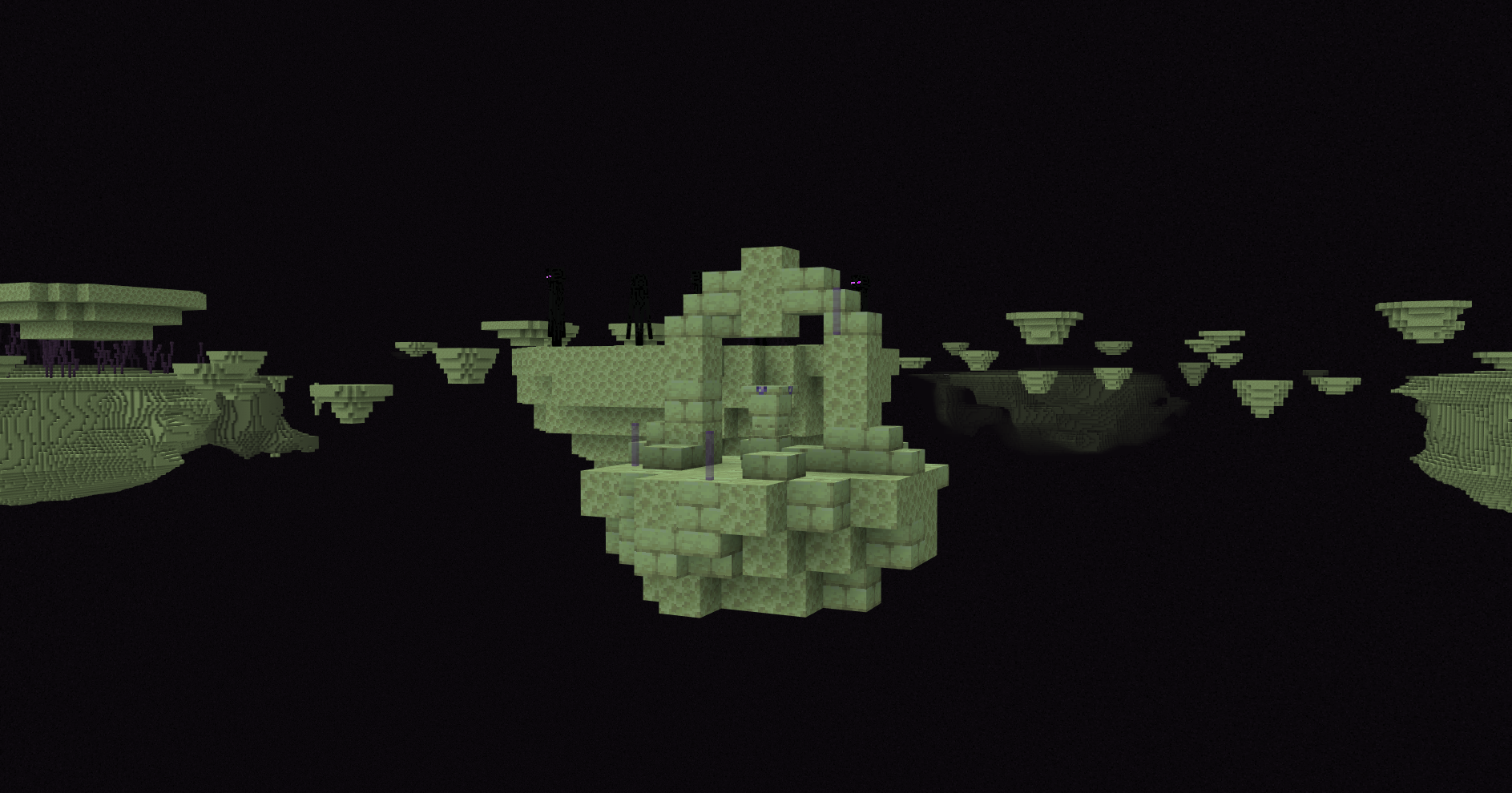 Waystone Addon Screenshot 6 Floating end stone shrine with a waystone located in the dark End dimension