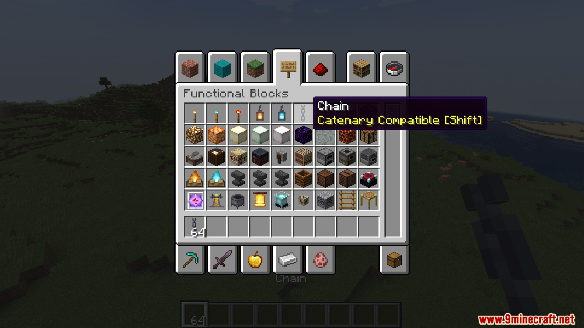 Chain item in inventory is Catenary Compatible
