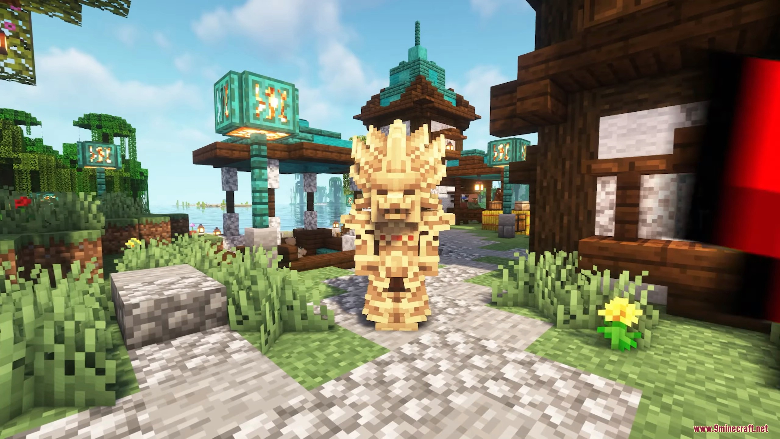 Showing off an ornate golden look while wearing different real armor