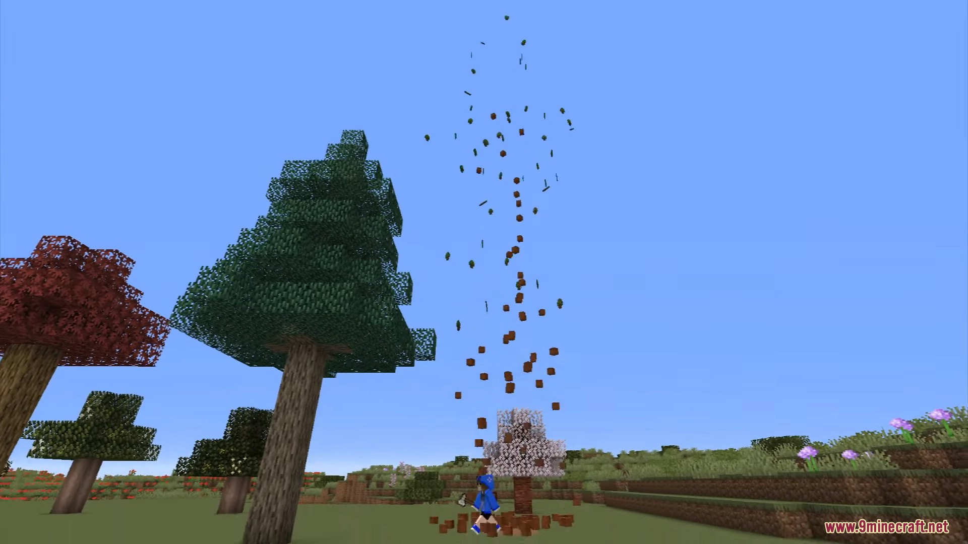 A tidy landscape with no stray leaf blocks left behind