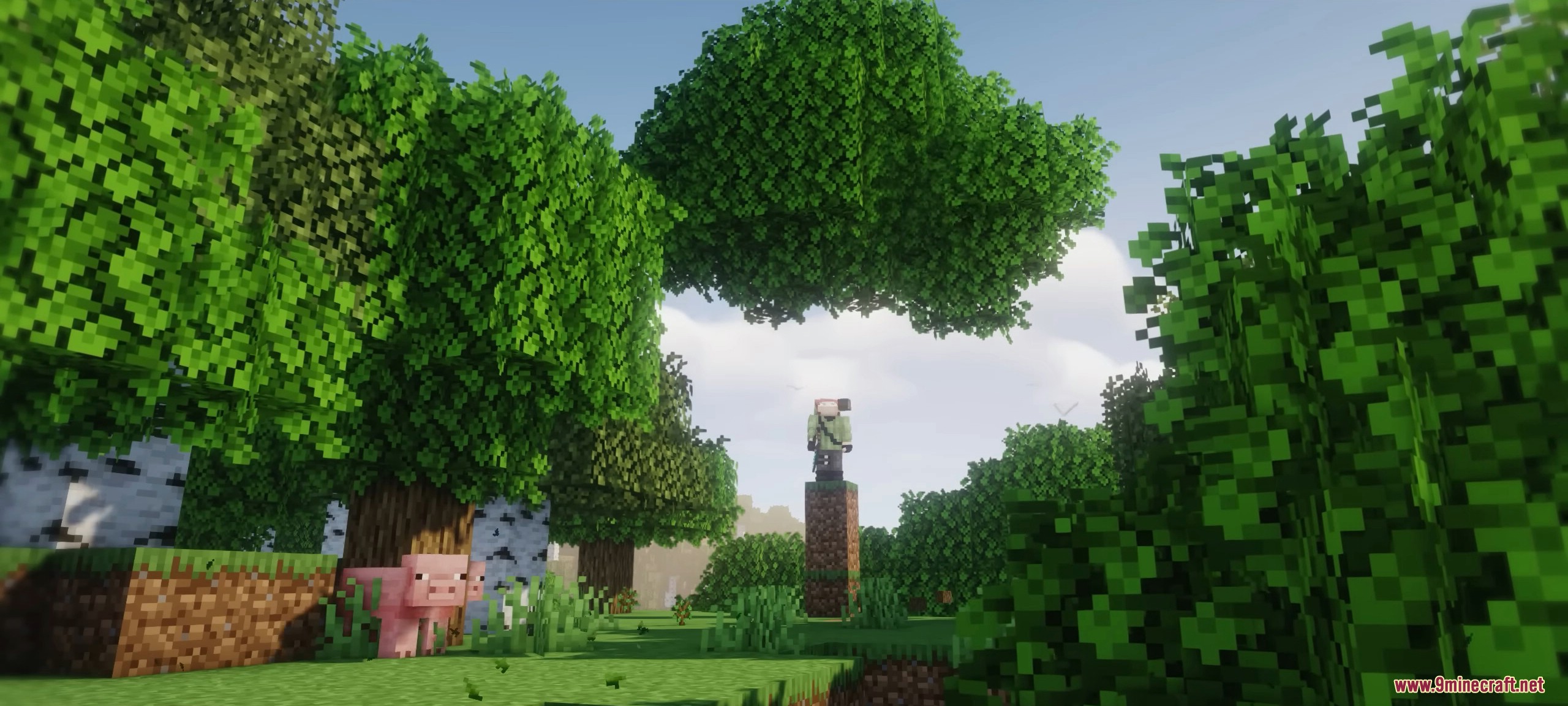 Targeting the trunk inside a thick oak canopy