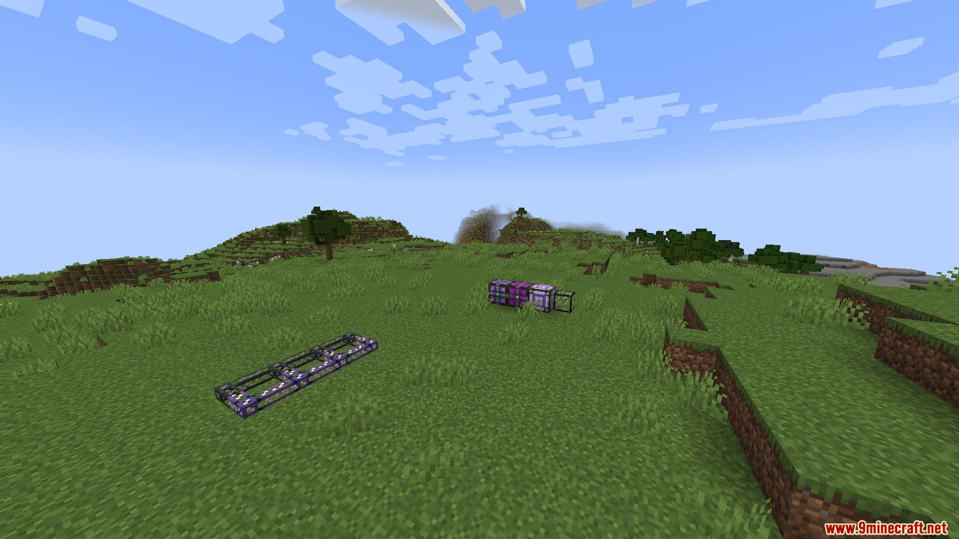 Custom machine blocks and network cables from the AE2 Addon Lib Mod