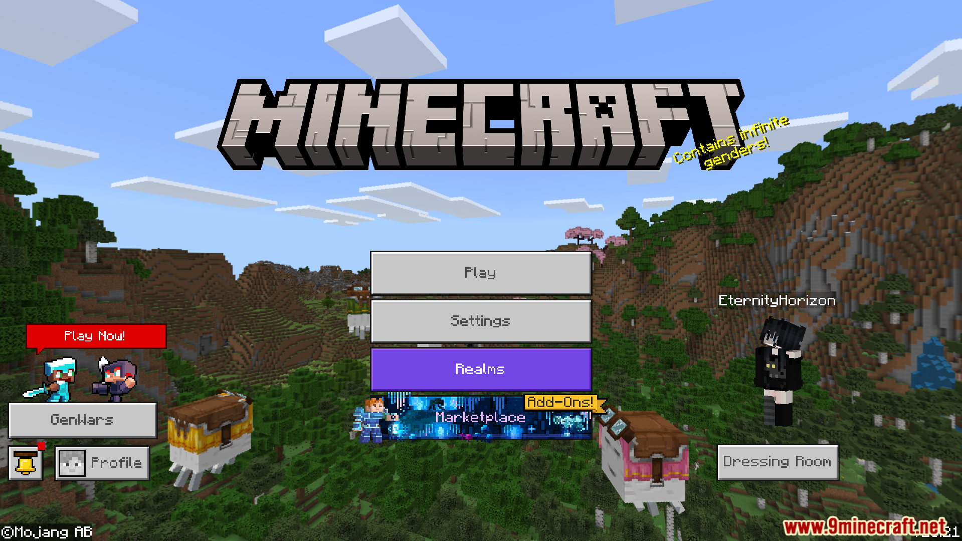 All Minecraft Panorama Texture Pack Screenshot 6 Main menu screen displaying a custom background from the panorama texture pack