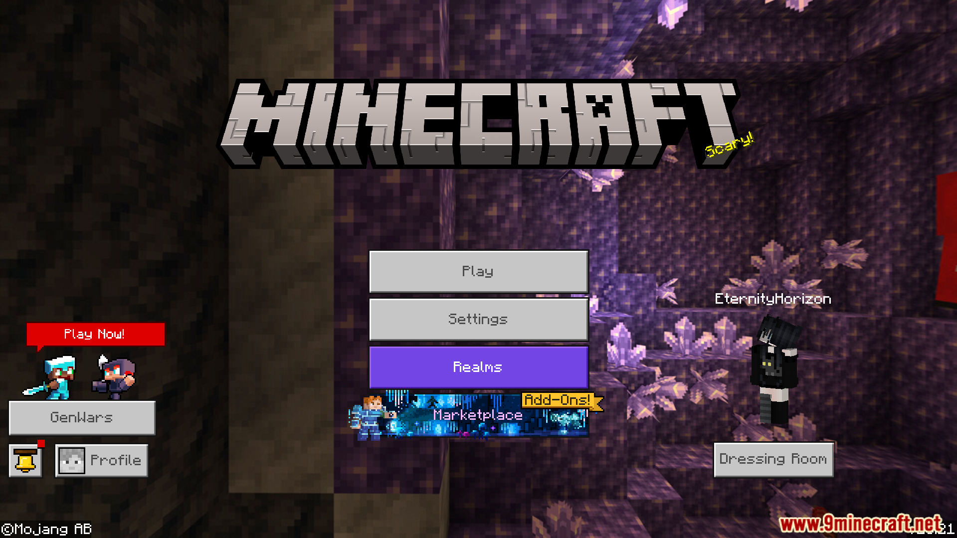 All Minecraft Panorama Texture Pack Screenshot 9 All Minecraft Panorama Texture Pack showing a purple amethyst geode cave background
