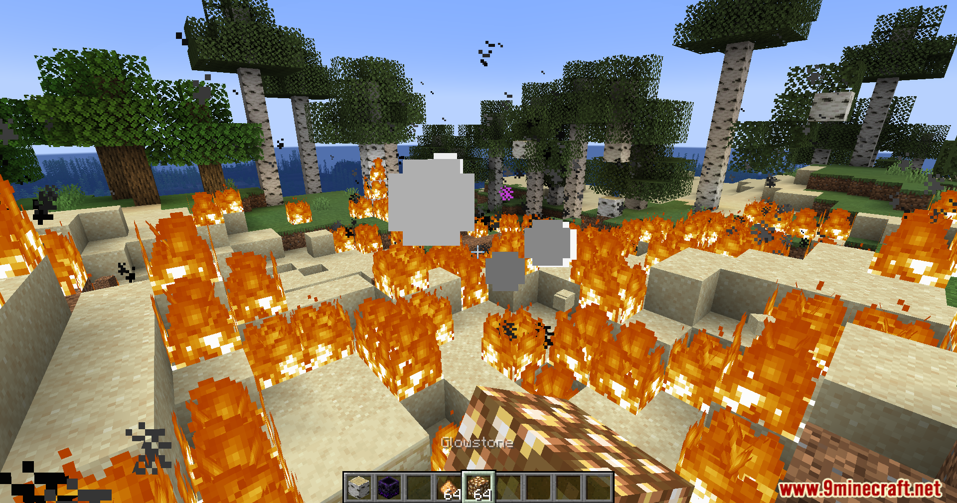 Anchor Optimizer Mod Screenshot 10 A large explosion creates smoke and fire on a sandy beach area