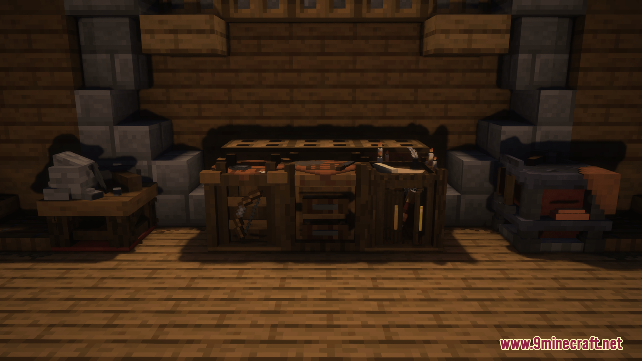 Arcle's Medieval Containers Resource Pack Screenshot 3 Arcle Medieval Containers replaces standard workstations with detailed historical and realistic models