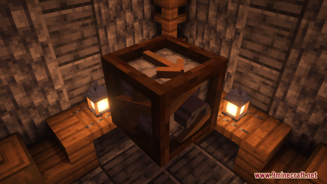 Arcle's Medieval Containers Resource Pack Screenshot 7 Medieval Containers resource pack replaces the hopper with a wooden crate