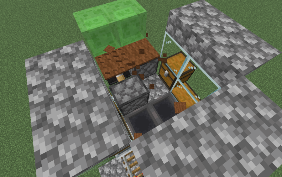 Autosmelter Carpet Dupe Schematic Screenshots 1 Redstone mechanism using slime blocks and pistons to duplicate brown carpets